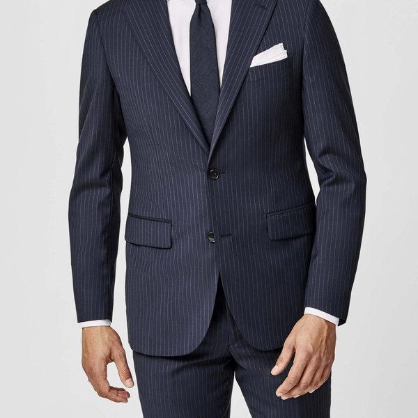 Costume rayé bleu napolitain — l'élégance business
